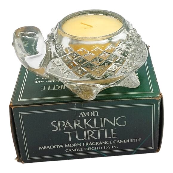 Sparkling Turtle Meadow Morn Fragrance Candlette Vintage Avon NIB - Picture 1 of 9